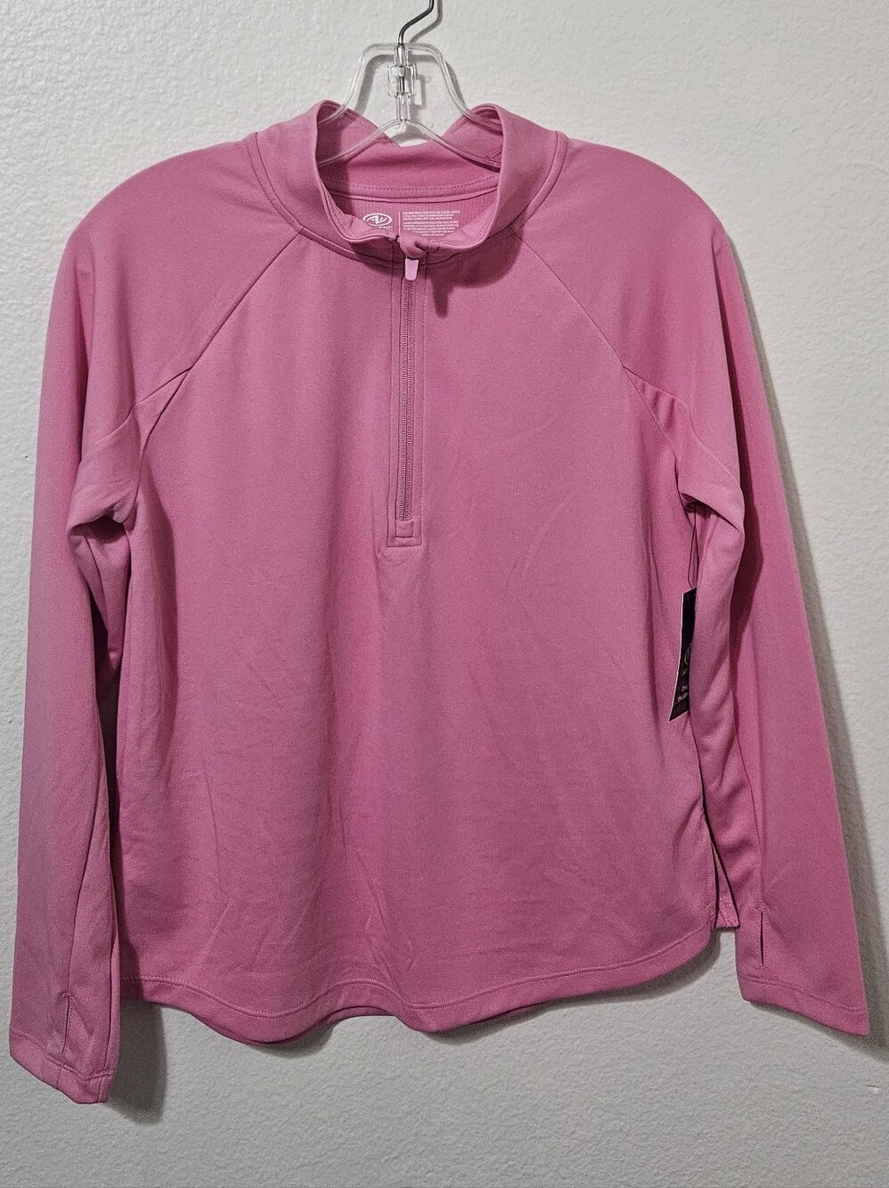 Athletic Works Pink Half-Zip Performance Pullover
